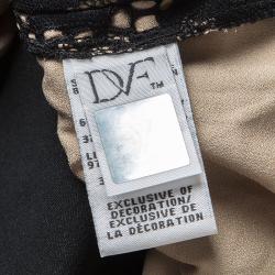 Pre Owned Diane Von Furstenberg Black Embellished Lace Zadie Jumpsuit S