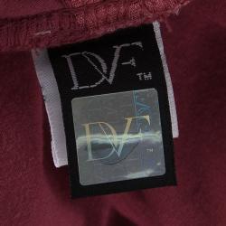 Pre Owned Diane Von Furstenberg Fuschia Rose Pink Knit Ruched Bentley Dress M