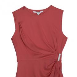 Pre Owned Diane Von Furstenberg 'Alba' Crepe Buckle Dress S