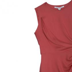 Pre Owned Diane Von Furstenberg 'Alba' Crepe Buckle Dress S