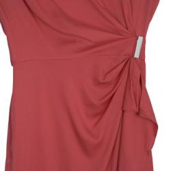 Pre Owned Diane Von Furstenberg 'Alba' Crepe Buckle Dress S