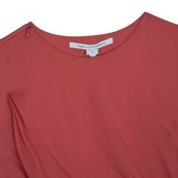 Pre Owned Diane Von Furstenberg 'Alba' Crepe Buckle Dress S