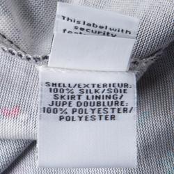 Pre Owned Diane Von Furstenberg Floral and Dot Print Paneled Caprice Wrap Dress S