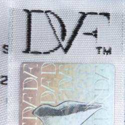 Pre Owned Diane Von Furstenberg Blue Riviera Jersey Evita Sleeveless Shift Dress M