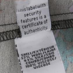 Pre Owned Diane Von Furstenberg Black Daisy Buds Printed Jewel Wrap Dress M