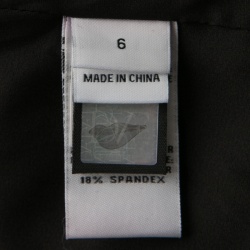 Pre Owned Diane Von Furstenberg Black Animal Patterned Leather Sleeve Detail Marvela Jacket M