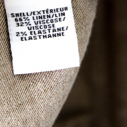 Pre Owned Diane Von Furstenberg Beige Linen Wide Leg Belted Davin Trousers L