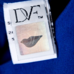 Pre Owned Diane von Furstenberg Blue Riviera Jersey Evita Sleeveless Shift Dress M