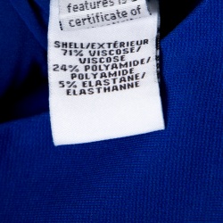 Pre Owned Diane von Furstenberg Blue Riviera Jersey Evita Sleeveless Shift Dress M