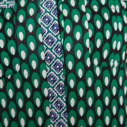 Pre Owned Diane Von Furstenberg Multicolor Printed Silk Jersey Denny Shirt Dress S