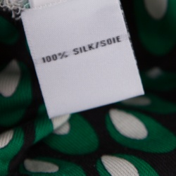 Pre Owned Diane Von Furstenberg Multicolor Printed Silk Jersey Denny Shirt Dress S