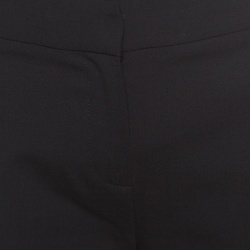 Pre Owned Diane Von Furstenberg Black Wool Cigarette Pants M