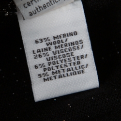 Pre Owned Diane Von Furstenberg Metallic Black Adelyn Cardigan M