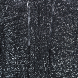 Pre Owned Diane Von Furstenberg Metallic Black Adelyn Cardigan M