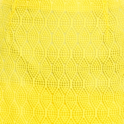 Pre Owned Diane Von Furstenberg Yellow Lace Pencil Skirt M