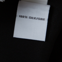 Pre Owned Diane Von Furstenberg Black Silk Georgette Utilitarian Blaine Belted Coat L