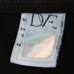 Pre Owned Diane Von Furstenberg Black Stretch Side Zip Detail Noemi Pencil Skirt L