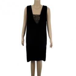 Pre Owned Diane Von Furstenberg Casey Silk Velvet Lace Dress L