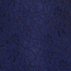 Pre Owned Diane Von Furstenberg Navy Blue Lace Zarita Long Sleeve Dress M