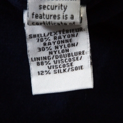 Pre Owned Diane Von Furstenberg Navy Blue Zarita Lace Dress M