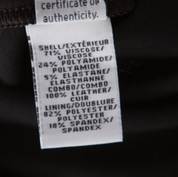 Pre Owned Diane Von Furstenberg Black Contrast Leather Panel Detail Lisa Pencil Skirt M