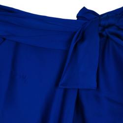 Pre Owned Diane Von Furstenberg Royal Blue Sarong Pants S