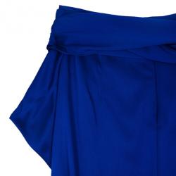 Pre Owned Diane Von Furstenberg Royal Blue Sarong Pants S