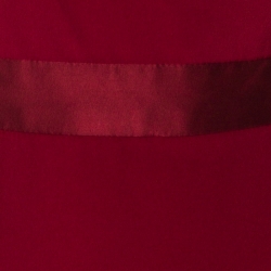 Pre Owned Diane Von Furstenberg Red Silk Asymmetrical Side Slit Gown XL