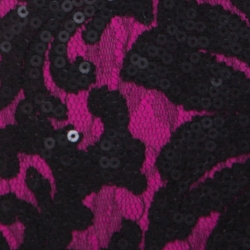 Pre Owned Diane von Furstenberg Hot Orchid Pink Sequined Kaleb Shift Dress M