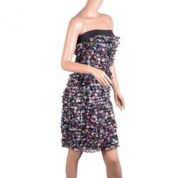 Pre Owned Diane Von Furstenberg Lauriston Ruffle Dress L