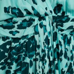 Pre Owned Diane Von Furstenburg Silk Jersey Moritz Dress S