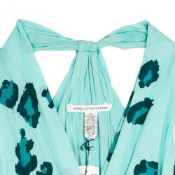 Pre Owned Diane Von Furstenburg Silk Jersey Moritz Dress S