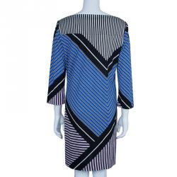 Pre Owned Diane Von Furstenberg Ruri Striped Shift Dress XL