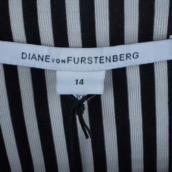 Pre Owned Diane Von Furstenberg Ruri Striped Shift Dress XL