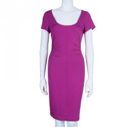 Pre Owned Diane Von Furstenberg Orchid Bloom Bally Dress M