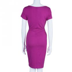 Pre Owned Diane Von Furstenberg Orchid Bloom Bally Dress M
