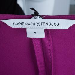 Pre Owned Diane Von Furstenberg Orchid Bloom Bally Dress M