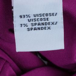 Pre Owned Diane Von Furstenberg Orchid Bloom Bally Dress M