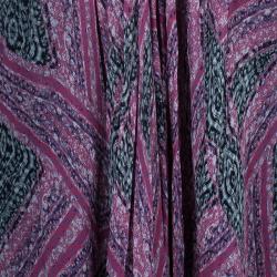 Pre Owned Diane Von Furstenberg Pink Fleurette Chiffon Dress L