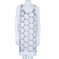 Pre Owned Diane Von Furstenberg Desta Dot Print Sequin Embellished Dress S