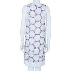 Pre Owned Diane Von Furstenberg Desta Dot Print Sequin Embellished Dress S