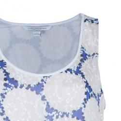 Pre Owned Diane Von Furstenberg Desta Dot Print Sequin Embellished Dress S