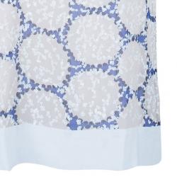 Pre Owned Diane Von Furstenberg Desta Dot Print Sequin Embellished Dress S