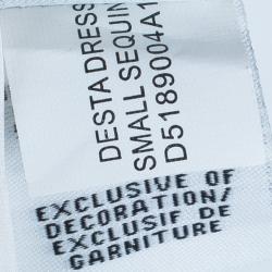 Pre Owned Diane Von Furstenberg Desta Dot Print Sequin Embellished Dress S