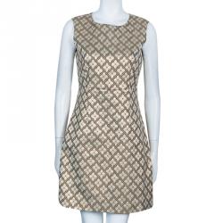 Pre Owned Diane Von Furstenberg Gold Carrie Two Dress M