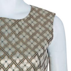 Pre Owned Diane Von Furstenberg Gold Carrie Two Dress M