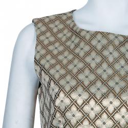 Pre Owned Diane Von Furstenberg Gold Carrie Two Dress M