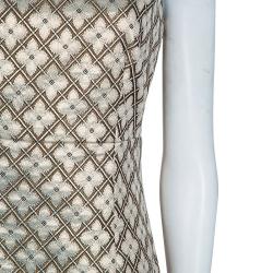 Pre Owned Diane Von Furstenberg Gold Carrie Two Dress M