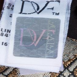 Pre Owned Diane Von Furstenberg Gold Carrie Two Dress M