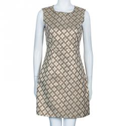 Pre Owned Diane Von Furstenberg Gold Carrie Two Dress S
